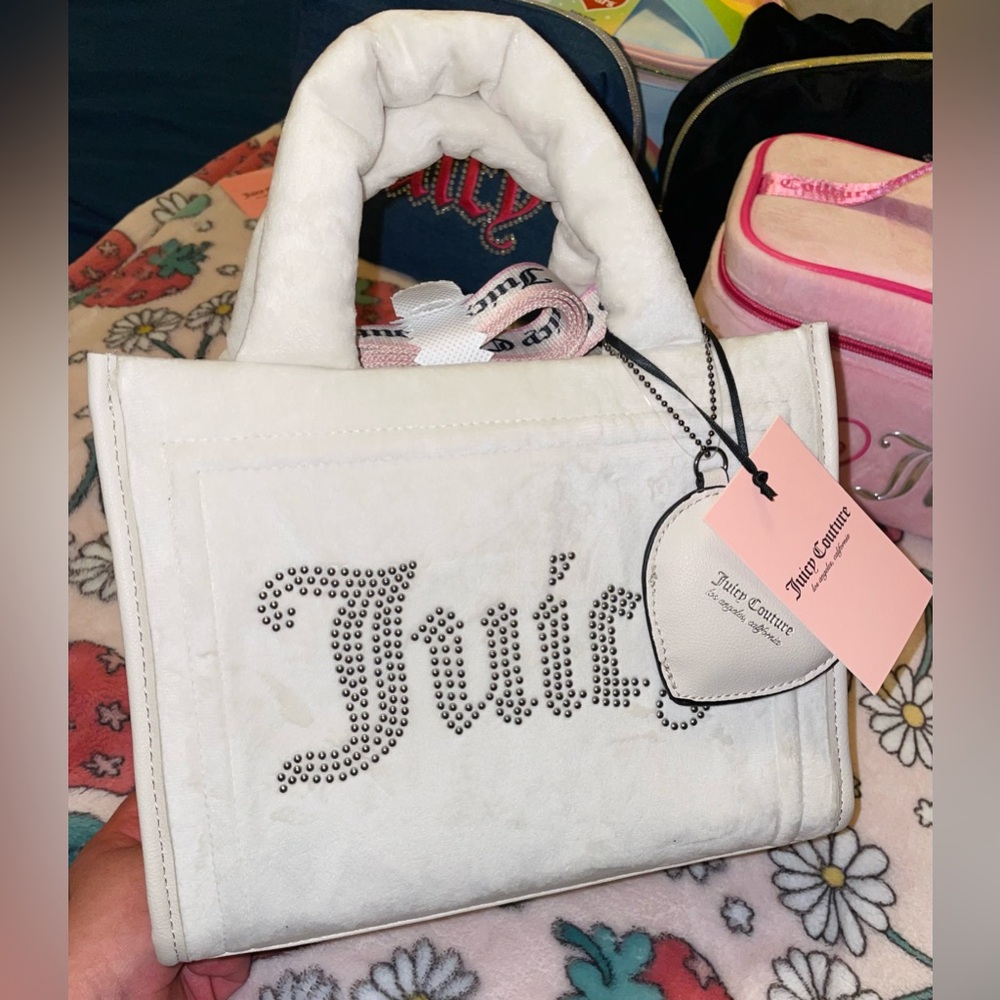 Juicy Couture White Bag with Sparkly Embellishments